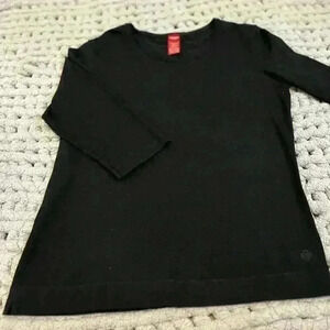 Olsen Black 3/4 Sleeve Top Size Medium